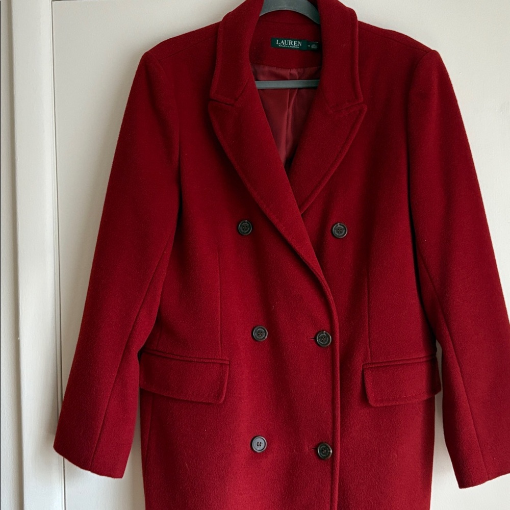 Lauren Ralph Lauren Crimson Double-Breasted Coat